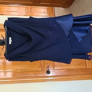 Coldwater Creek 2 Piece Sequined Navy Skirt and Top Size 12